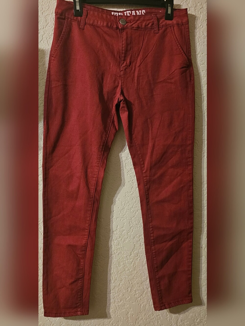 Red Slim Fit Pants